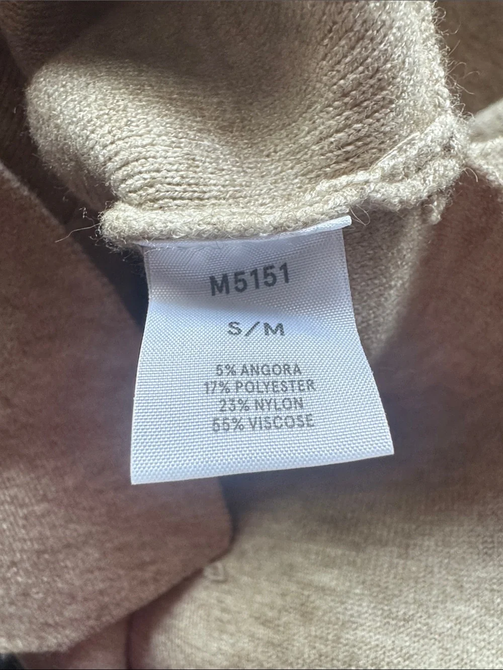 Kerisma angora Turtleneck Poncho Sweater in khaki/tan